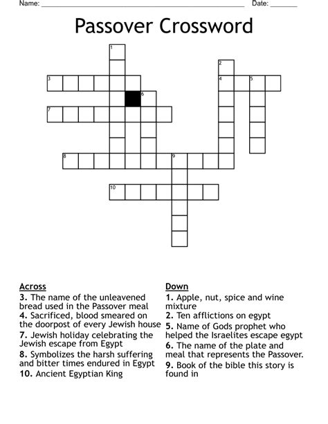 You can easily improve your search by specifying the number of letters in the answer. . Passover meals crossword
